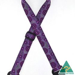 Aboriginal Art Rag Uke Strap – Alpara Seeds Purple IUKE-19