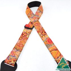 Aboriginal Art Rag Uke Strap – River Bed IUKE-22