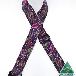Aboriginal Art Rag Strap – Bush Tucker After Rain Purple RSI-35