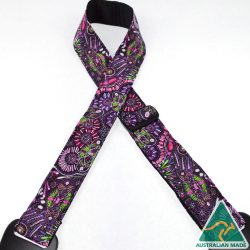 Aboriginal Art Rag Strap – Bush Tucker After Rain Purple RSI-35