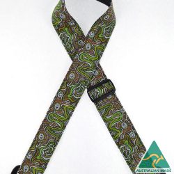 Aboriginal Art Rag Strap – Meteors Green RSI-36